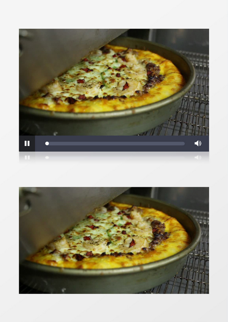 在锅中做披萨实拍视频素材