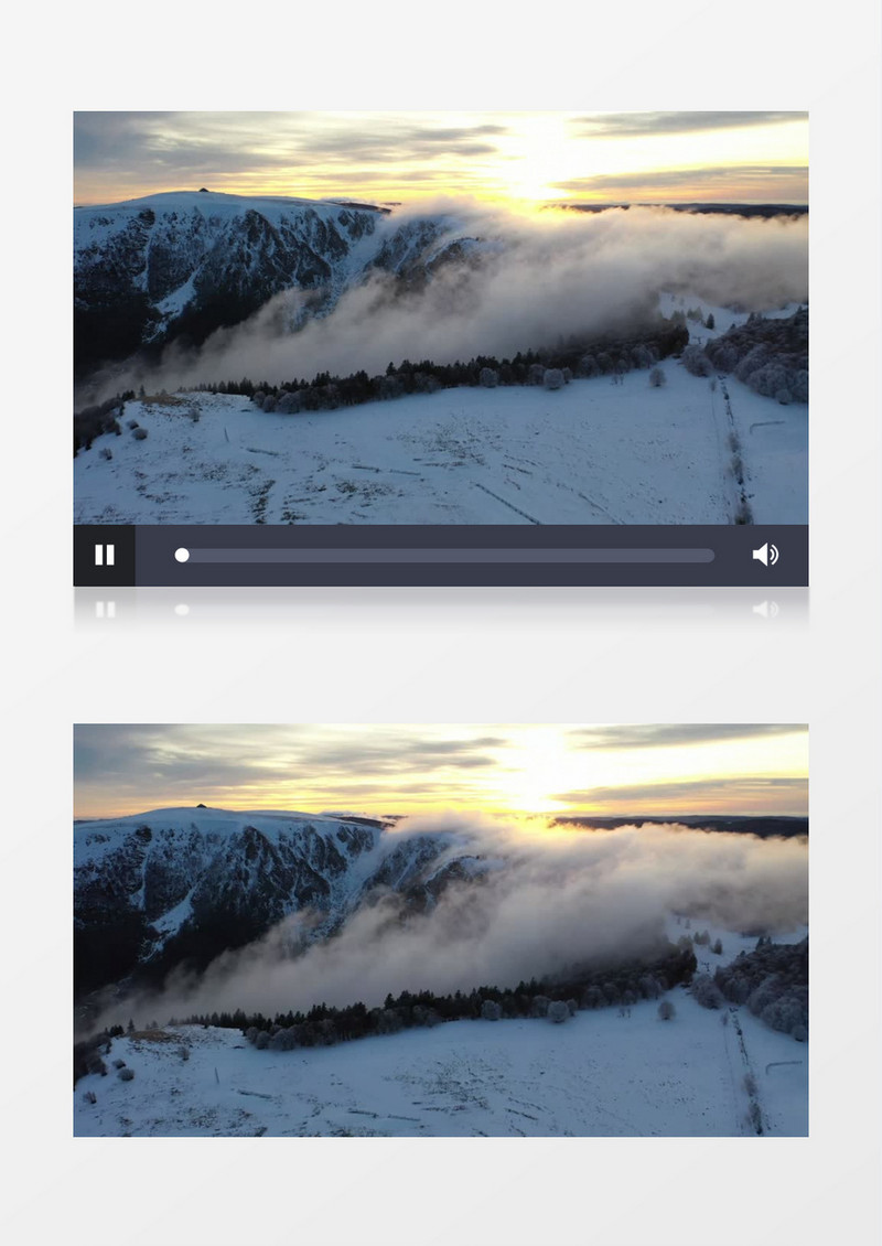 高清实拍雪山仙境实拍视频素材