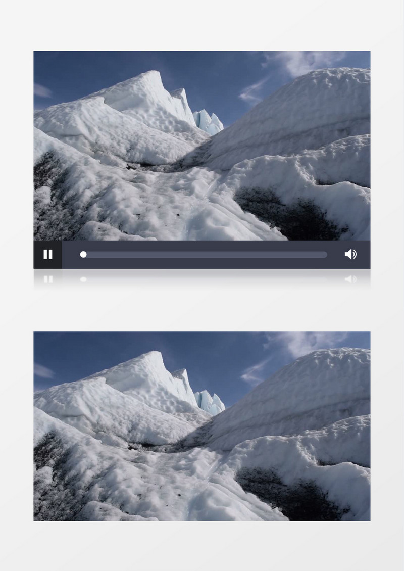 雪山上的小溪实拍视频素材