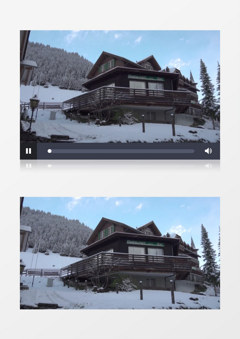 雪山下的小居实拍视频素材