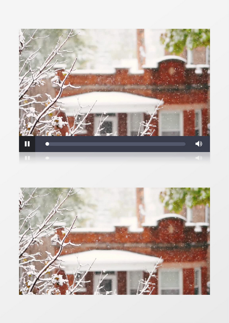 白雪覆盖的房子实拍视频素材