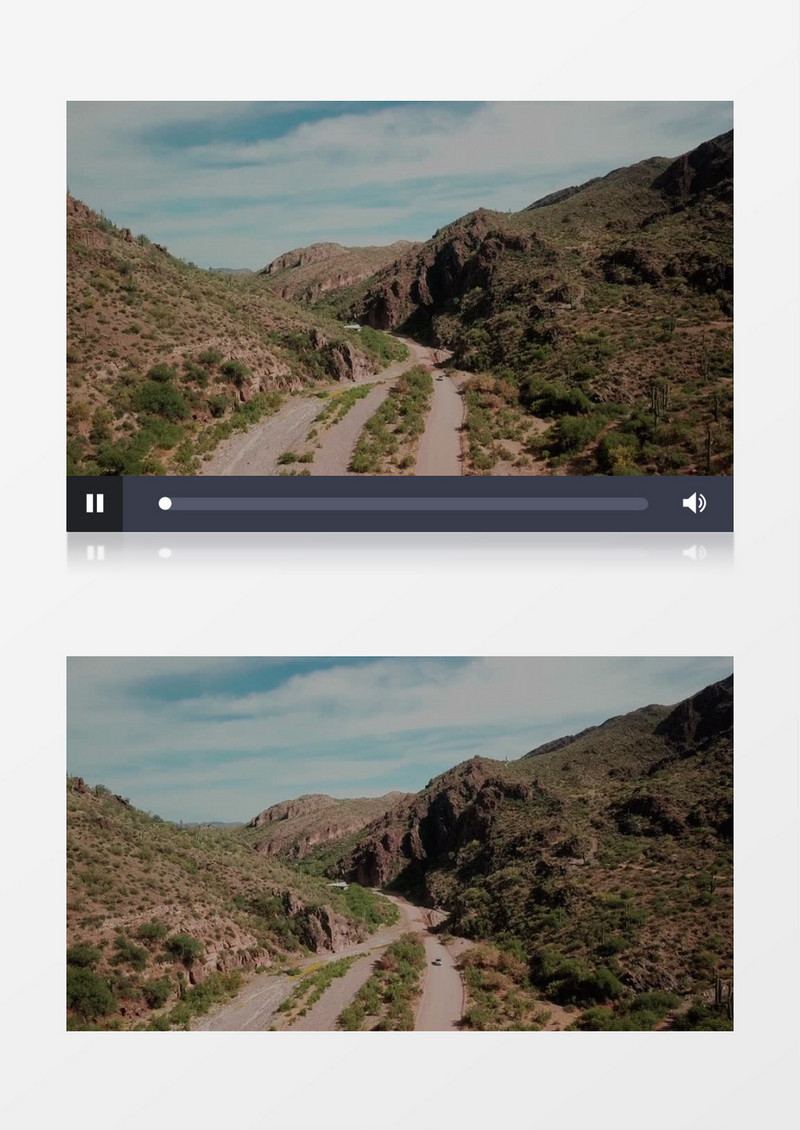俯拍蜿蜒在山中的道路实拍视频素材