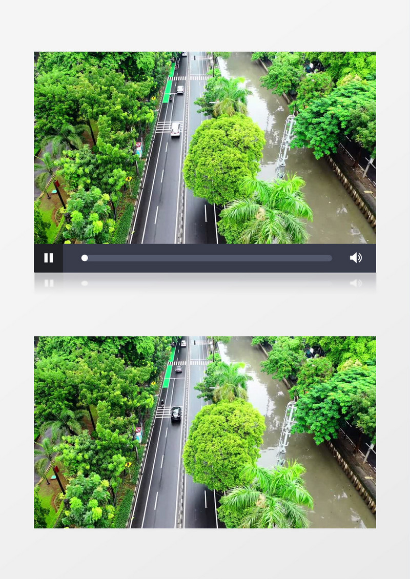 美丽小河边的道路实拍视频素材