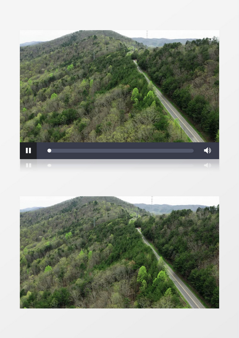 航拍修建在山顶的道路实拍视频素材