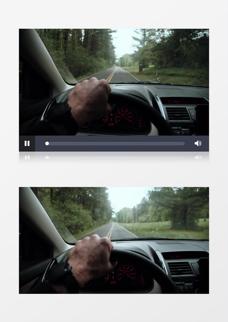 行车记录走在安静的道路上实拍视频素材