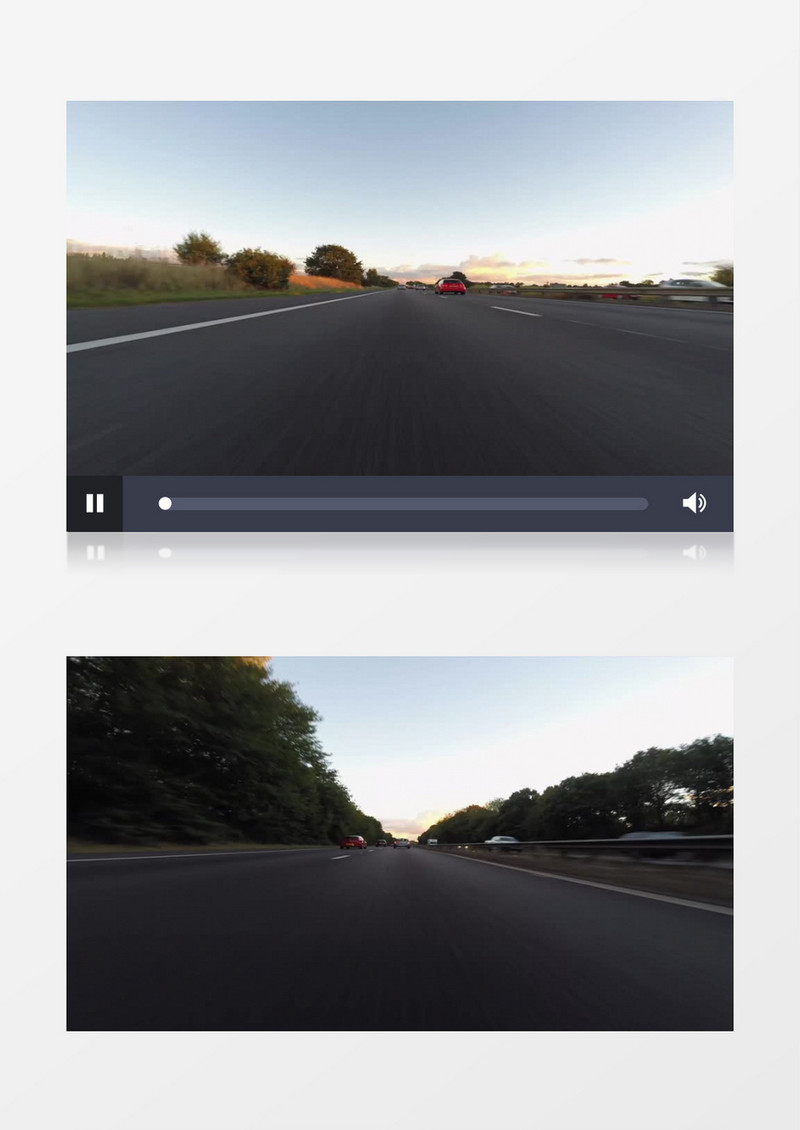 快放行车记录下高速行驶的汽车实拍视频素材