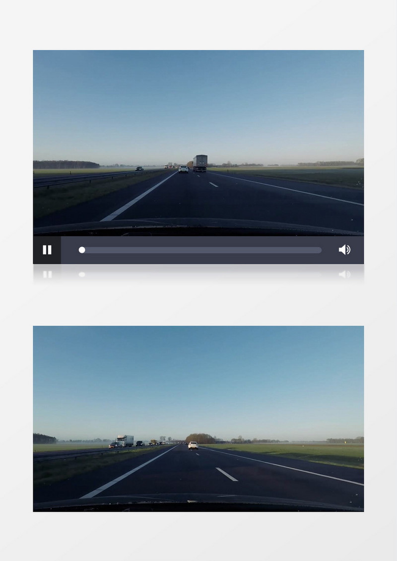行车记录仪记录行驶的车流实拍视频素材