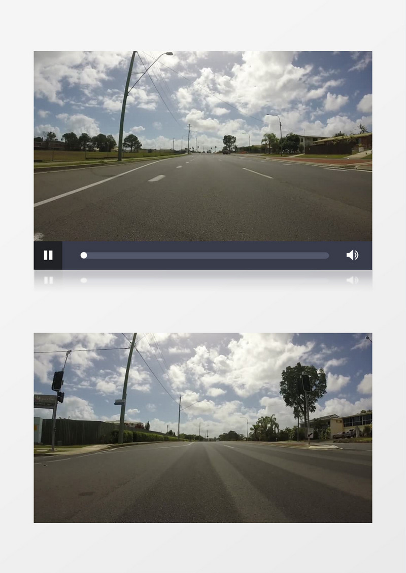 行车记录仪记录行驶的街道实拍视频素材