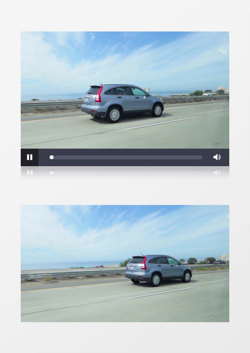跟拍道路上行驶的车辆实拍视频素材