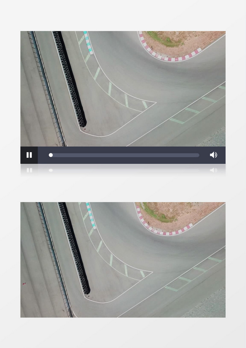 俯拍拐角街道的车辆实拍视频素材