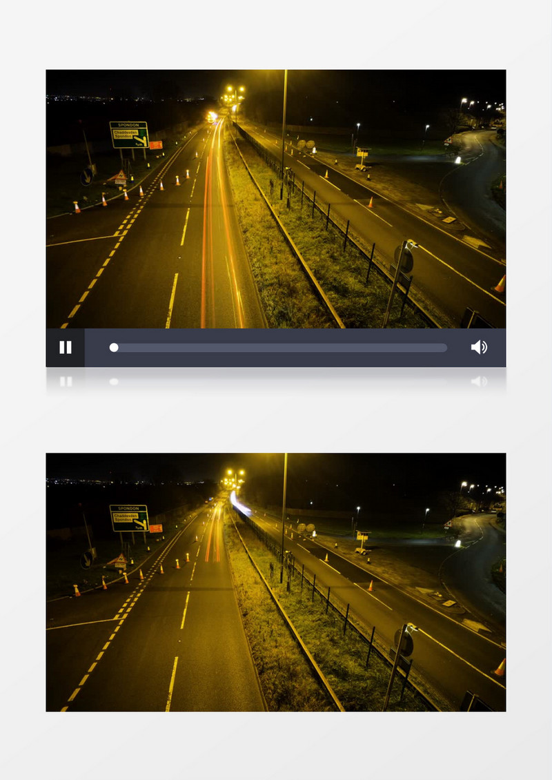 延时拍摄夜景的街道实拍视频素材