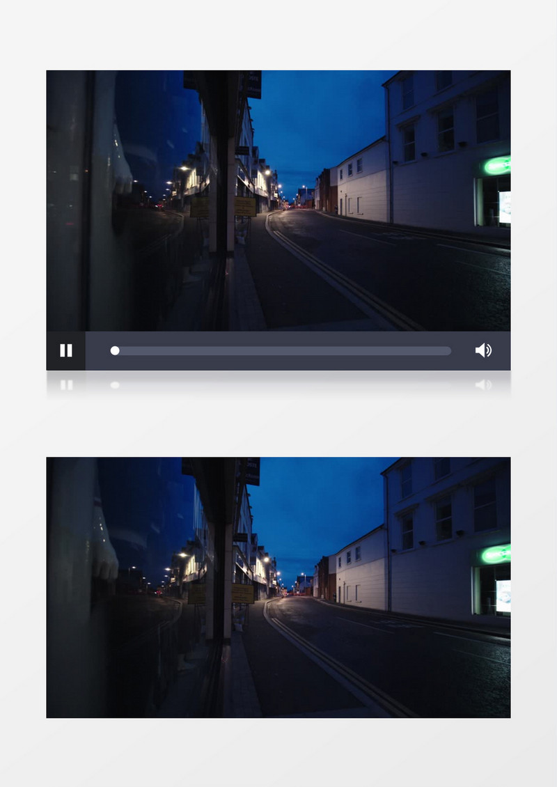 夜景下拍摄的静态街道实拍视频素材