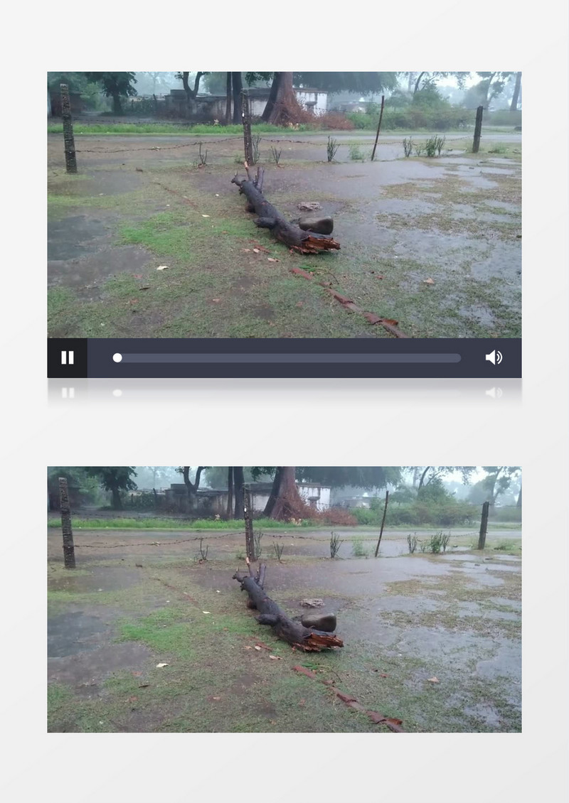 郊外下雨的下午实拍视频素材