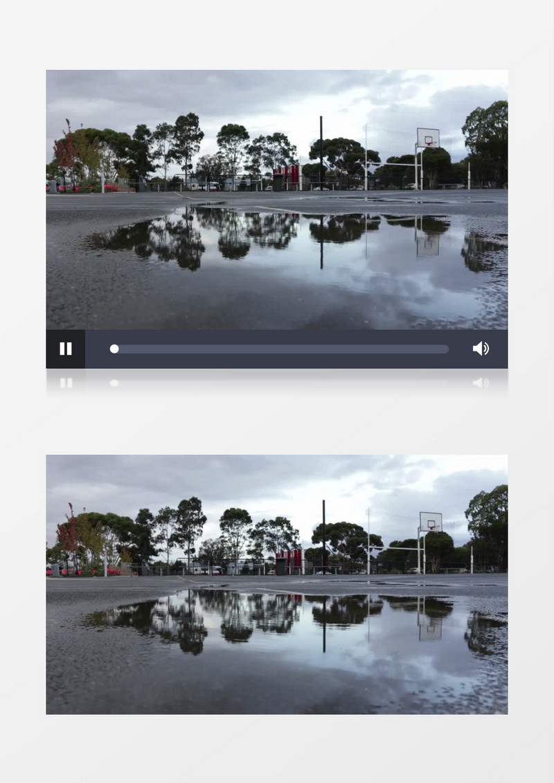 雨后带水的街道实拍视频素材