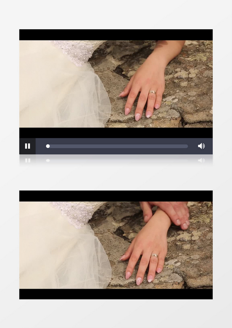 穿礼服带着情侣戒指的二人实拍视频素材