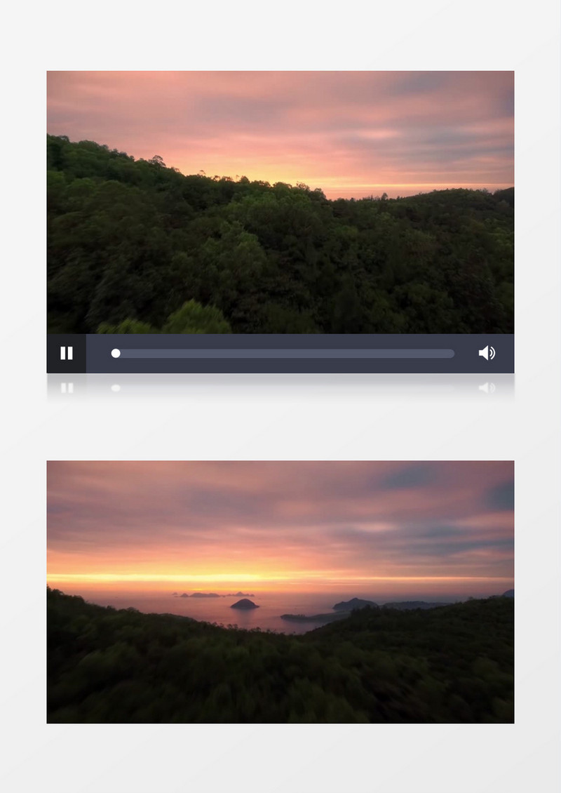 混剪实拍海边夕阳余晖动态视频背景