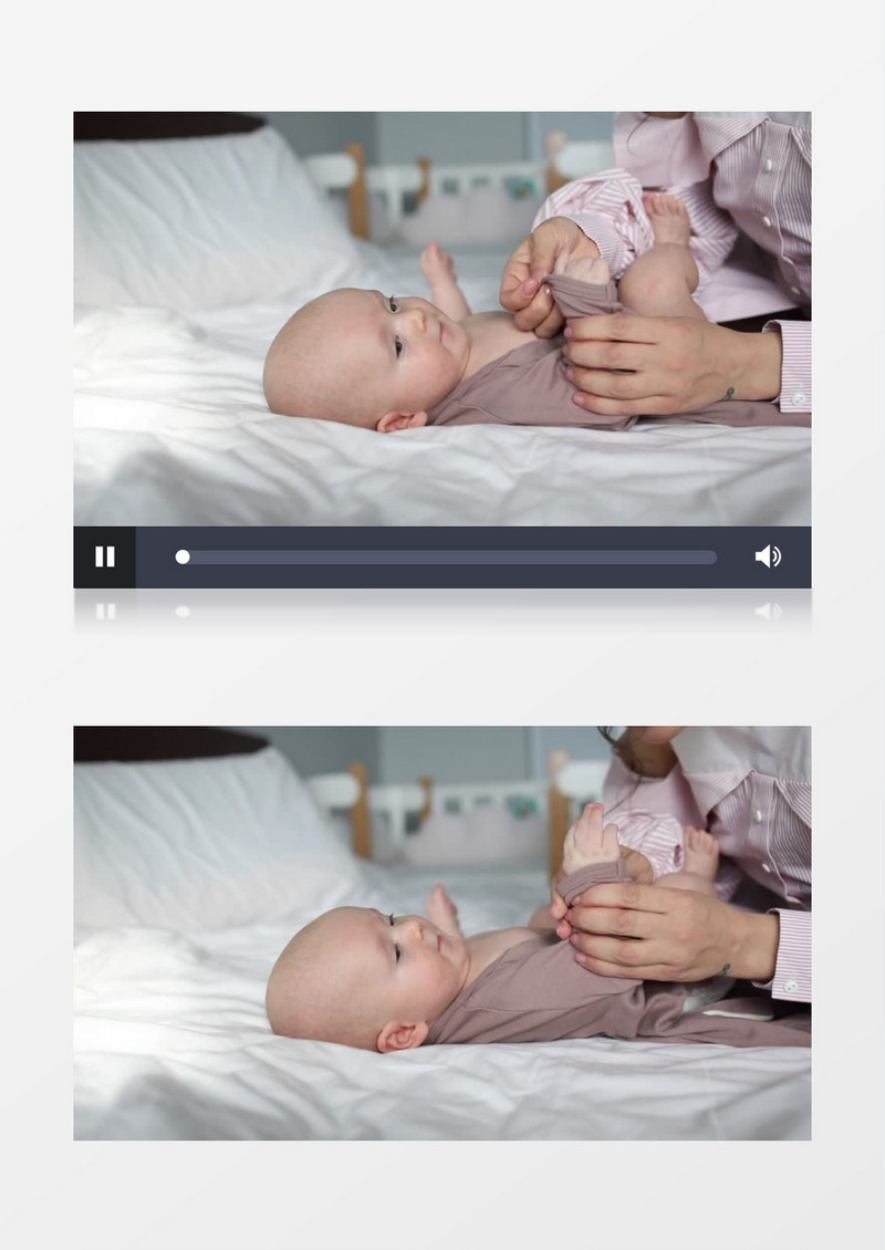 妈妈在亲吻宝宝的小手实拍视频素材