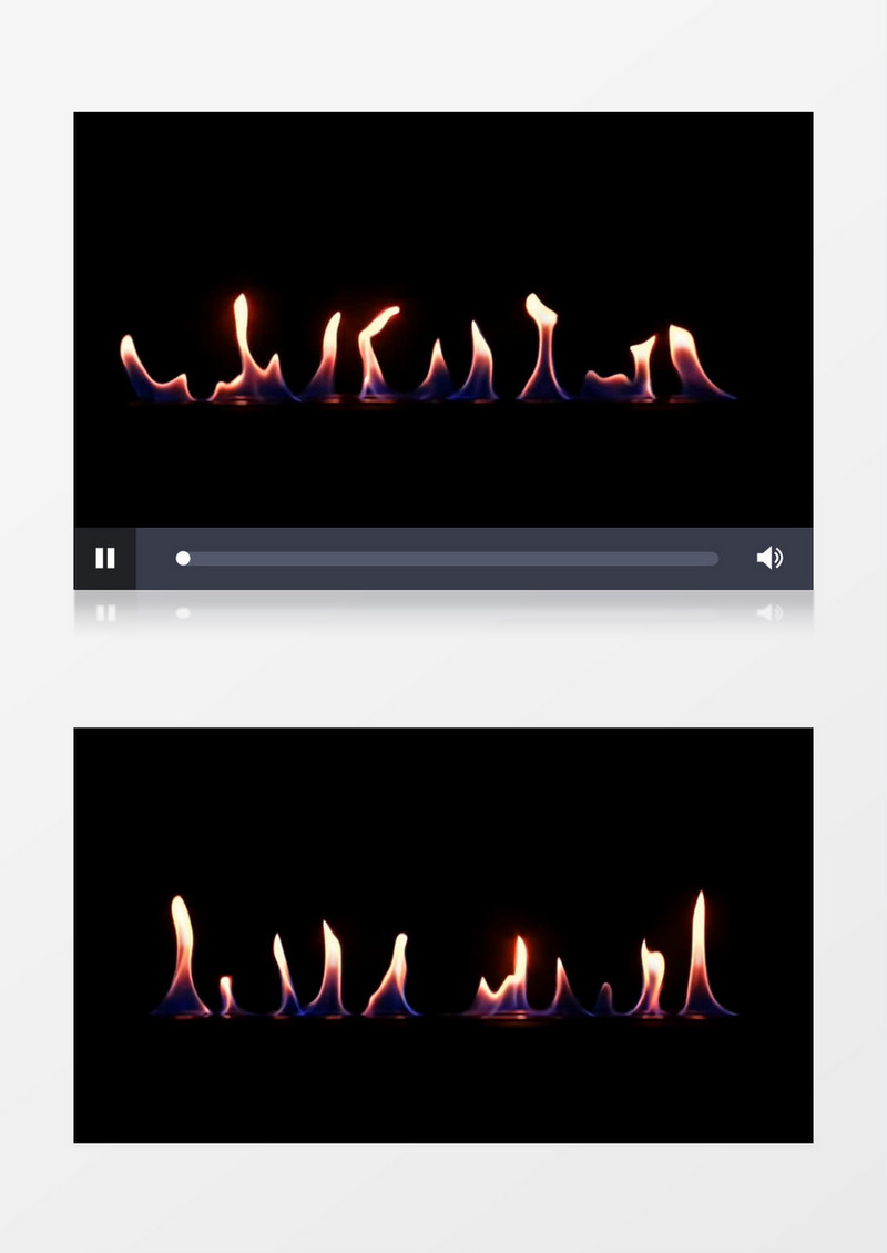 在平面上燃烧的火苗实拍视频素材