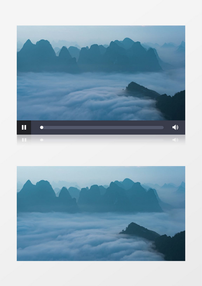 巍峨的高山和氤氲的云层实拍视频素材