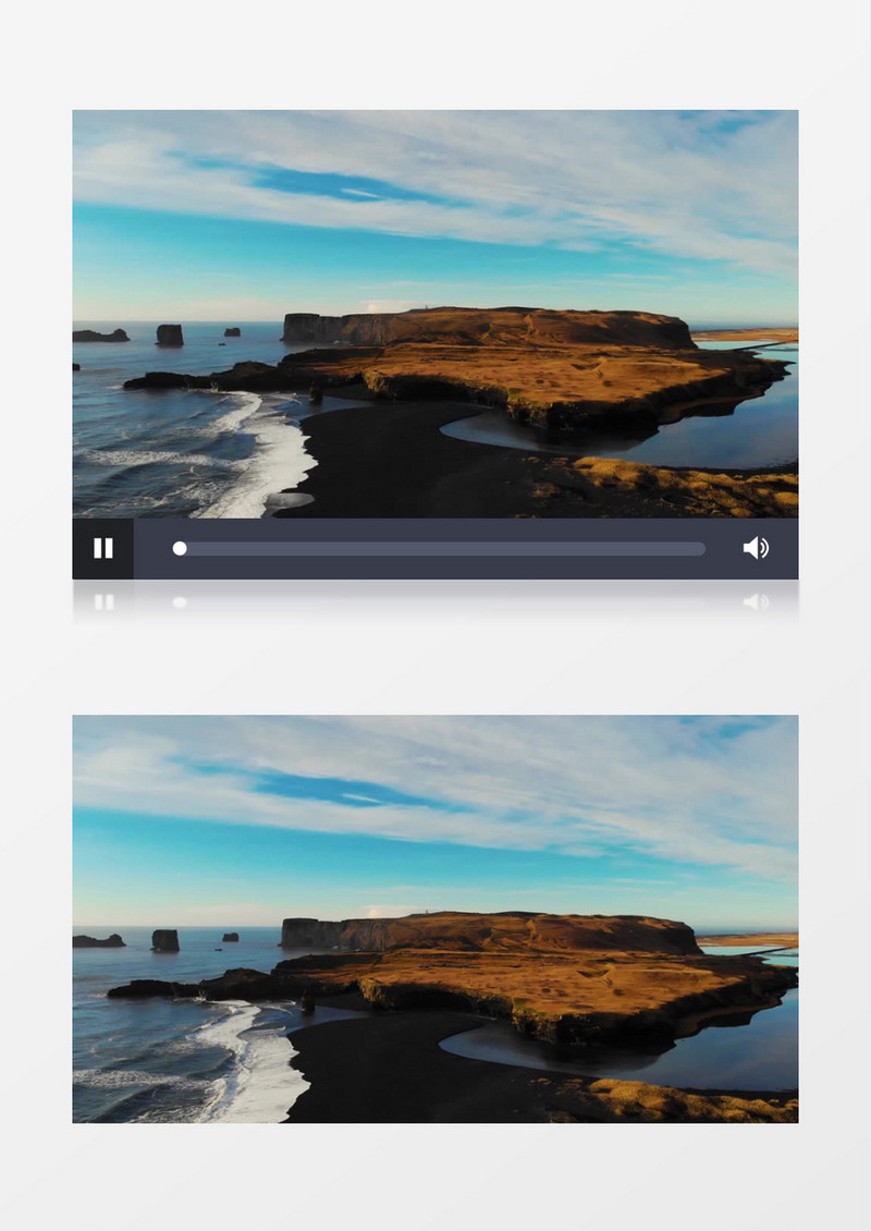 高清航拍美丽的冰岛实拍视频素材