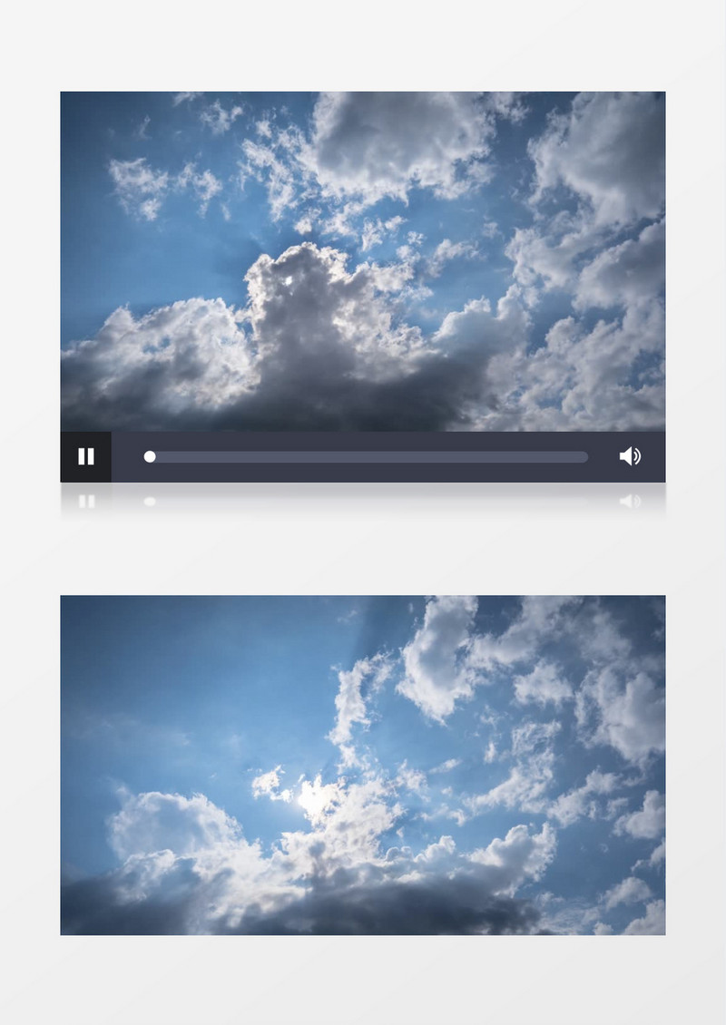 蓝天下不断变变幻的云层实拍视频素材