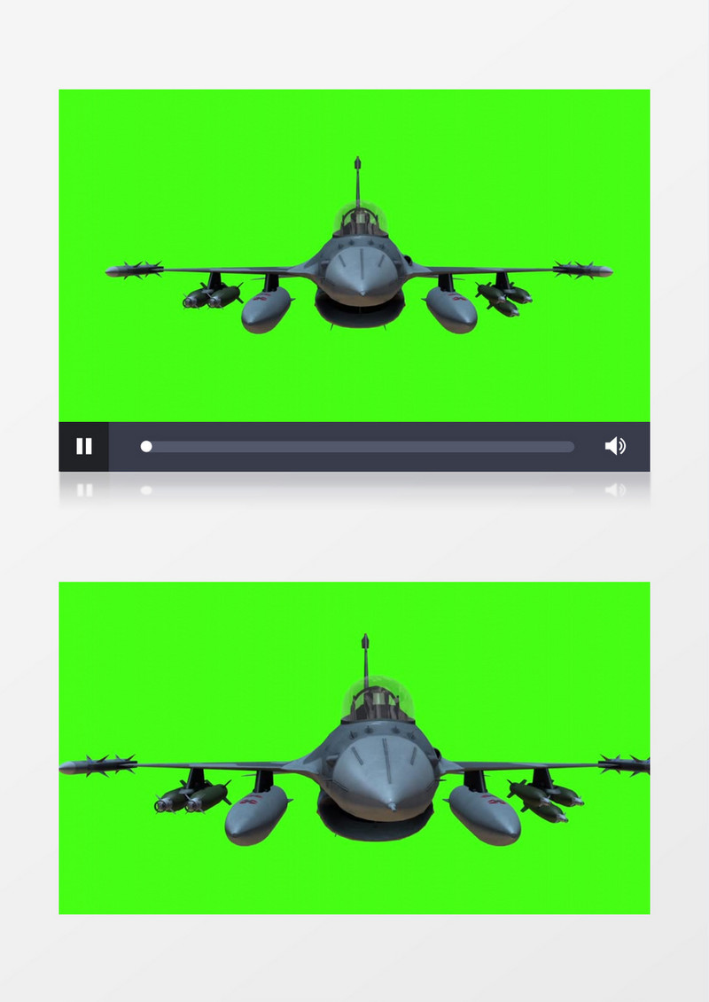 飞机模型缓缓的在镜头前飞过视频素材