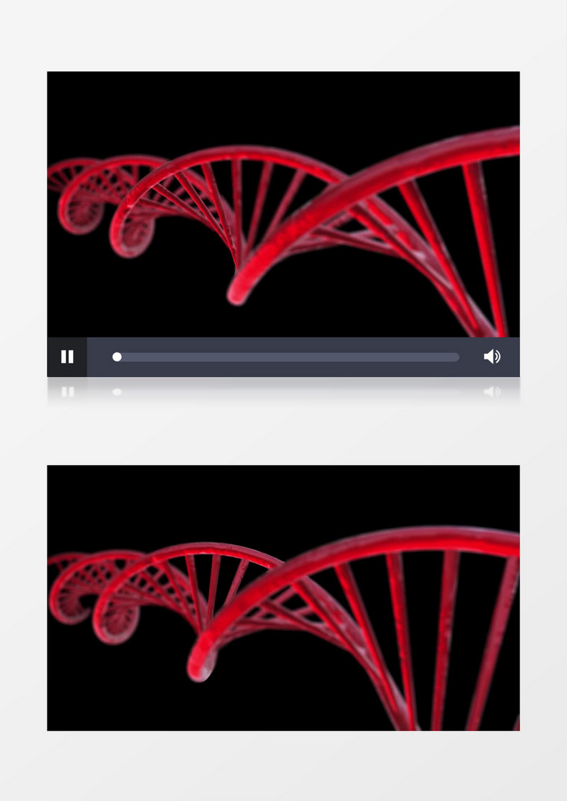 红色旋转的DNA序列视频素材