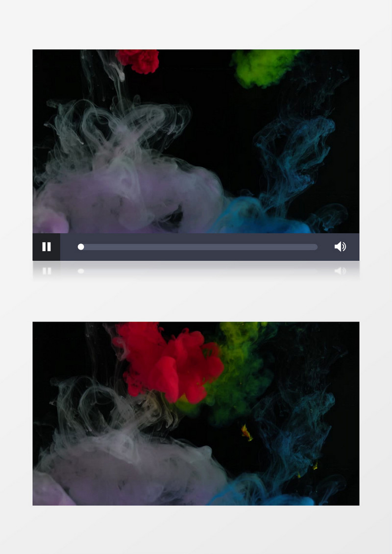 多彩烟雾粒子融合过程视频素材