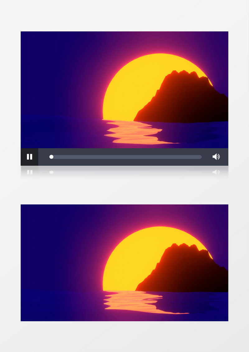 夕阳下的湖水视频素材