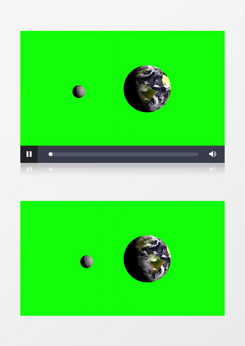 模拟行星绕地球转动视频素材