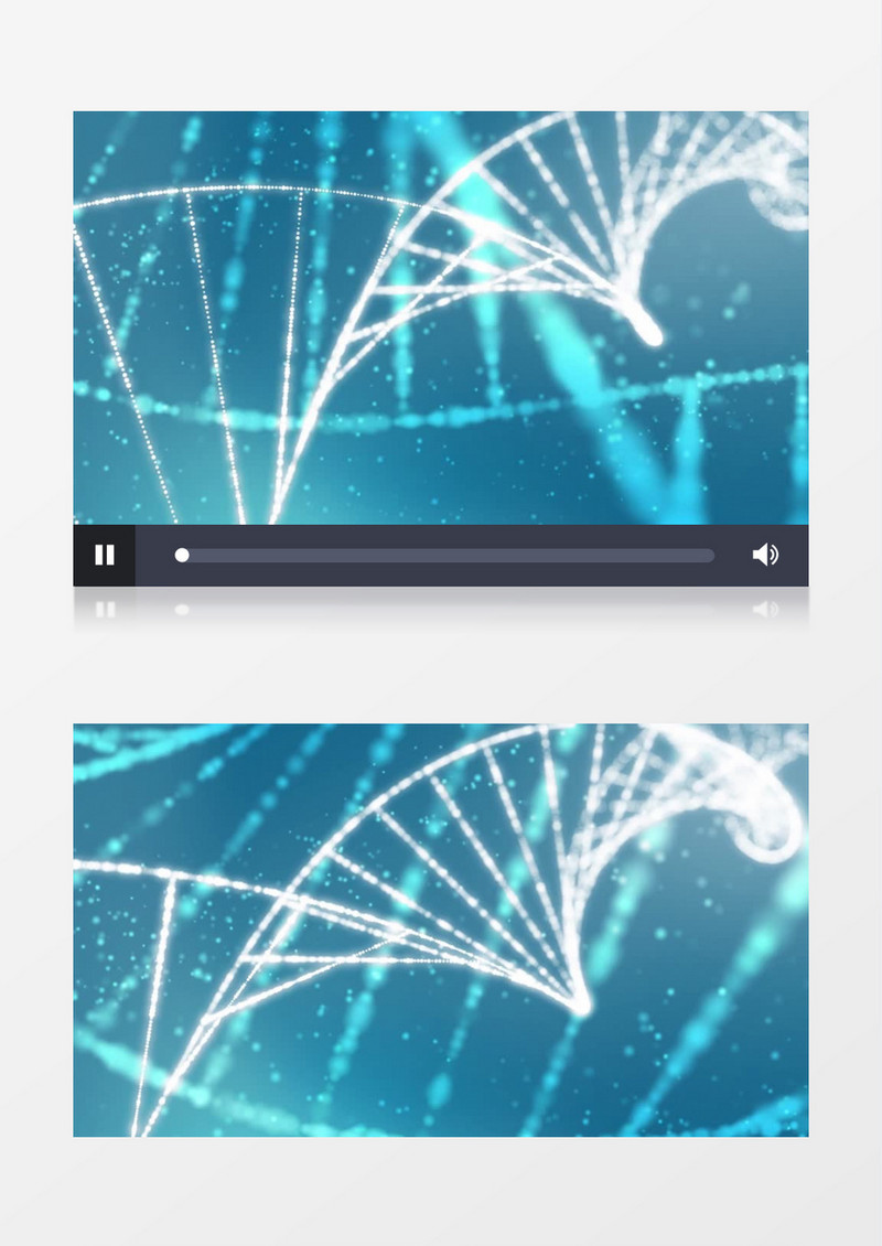蓝白两个DNA粒子交叉旋转视频素材