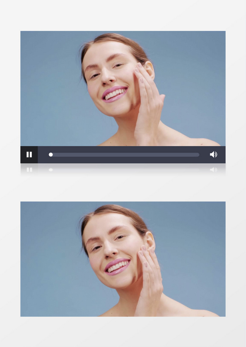 美女在脸上按摩精油实拍视频素材