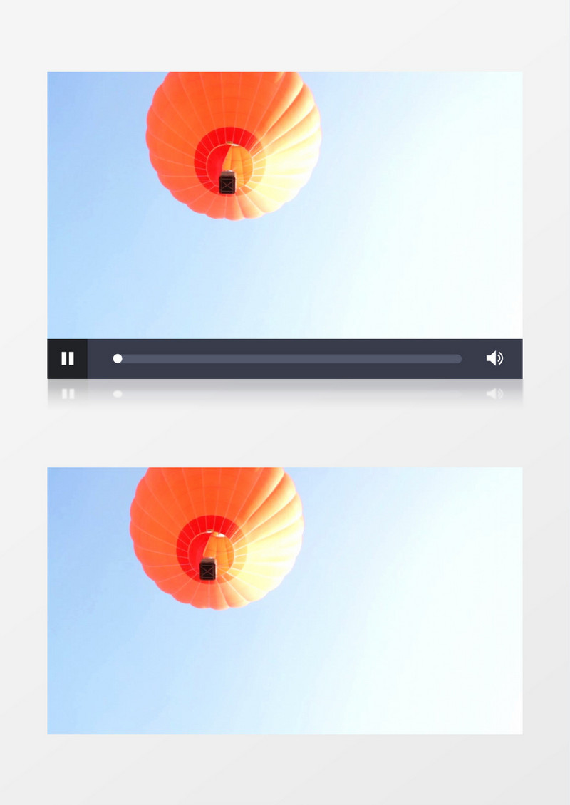 唯美蓝天白云热气球漂浮在空中实拍视频素材