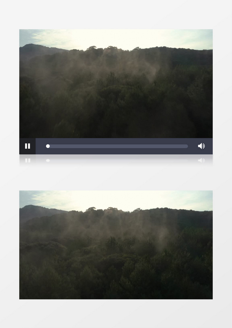 航拍空中森林美丽景象实拍视频