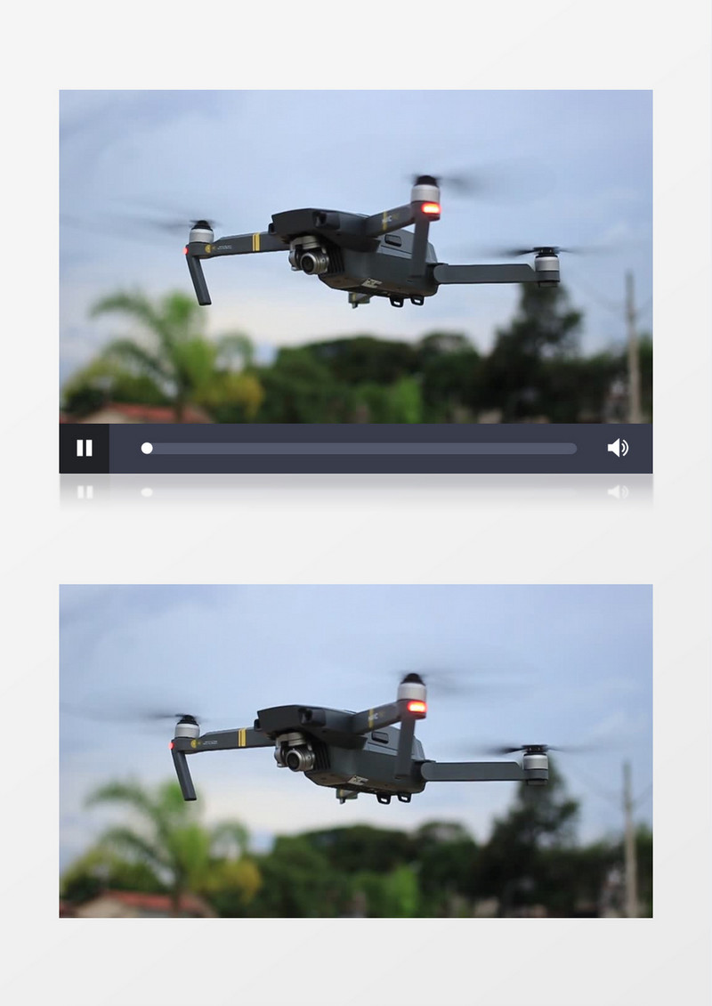 无人机在空中悬停实拍视频素材