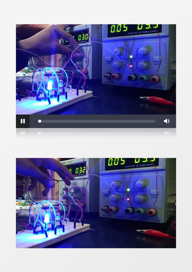 科研人员调整电流大小观察实验情况实拍视频素材