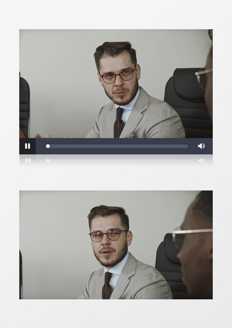 男人在会议中交流自己的想法实拍视频素材