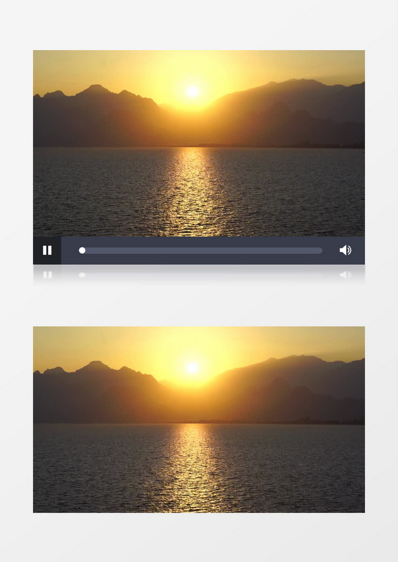 高清实拍夕阳下波光粼粼的湖面实拍视频素材