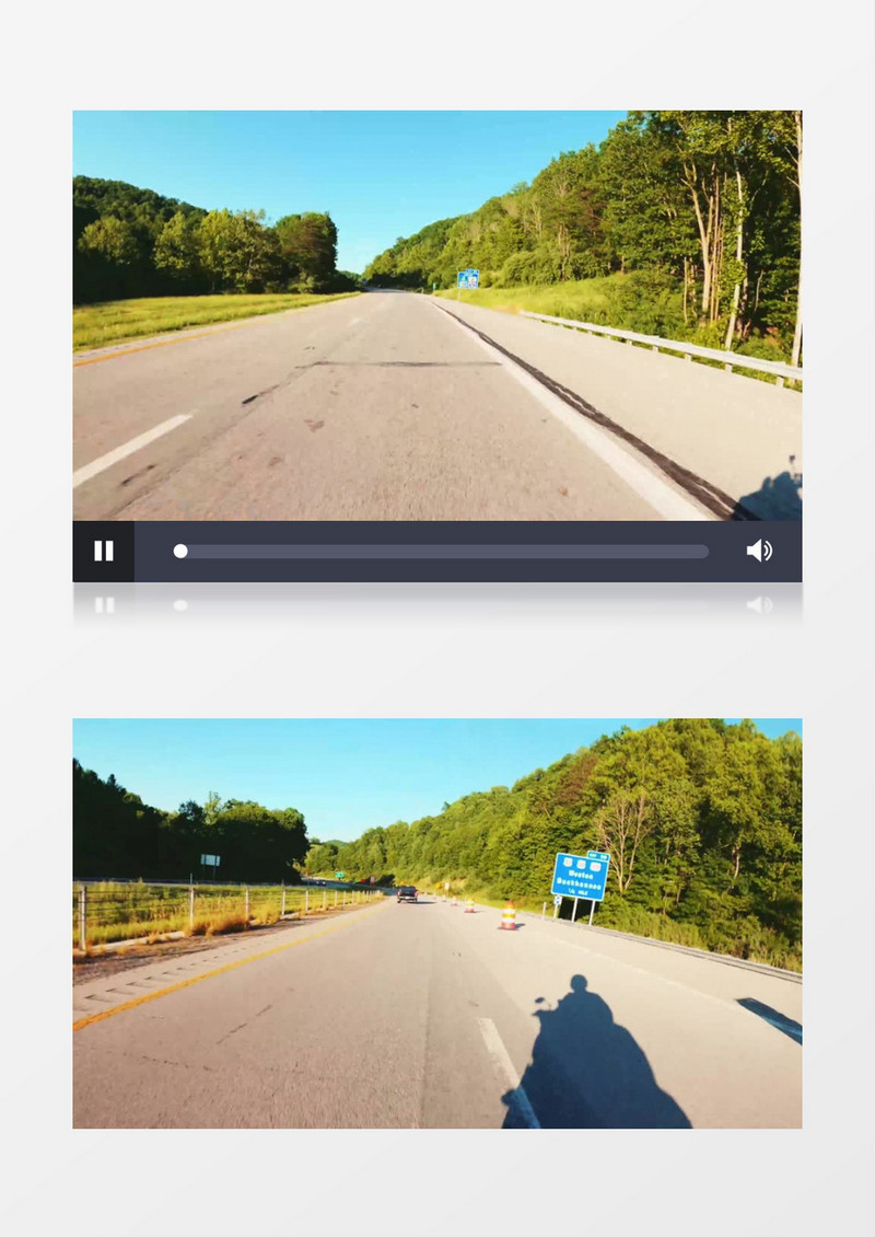 延时拍摄摩托车在道路上的行驶轨迹延时拍摄视频素材
