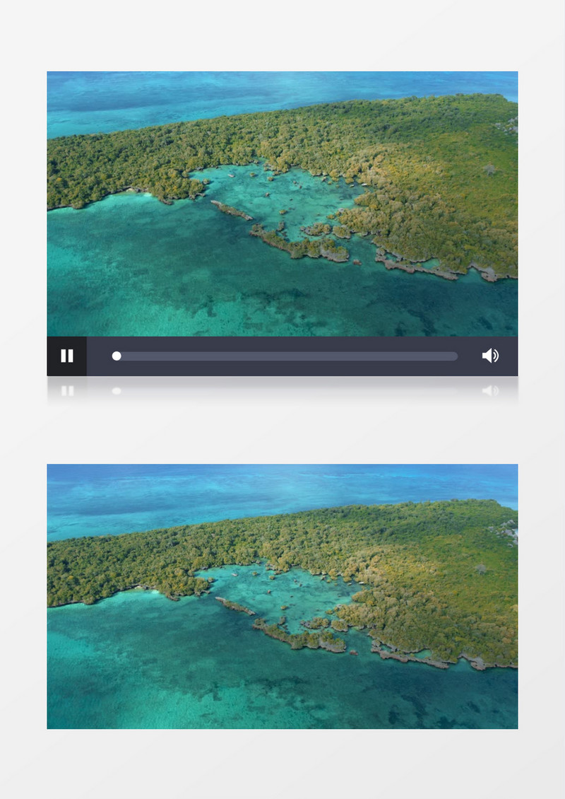 高清实拍海水中间的小岛实拍视频素材