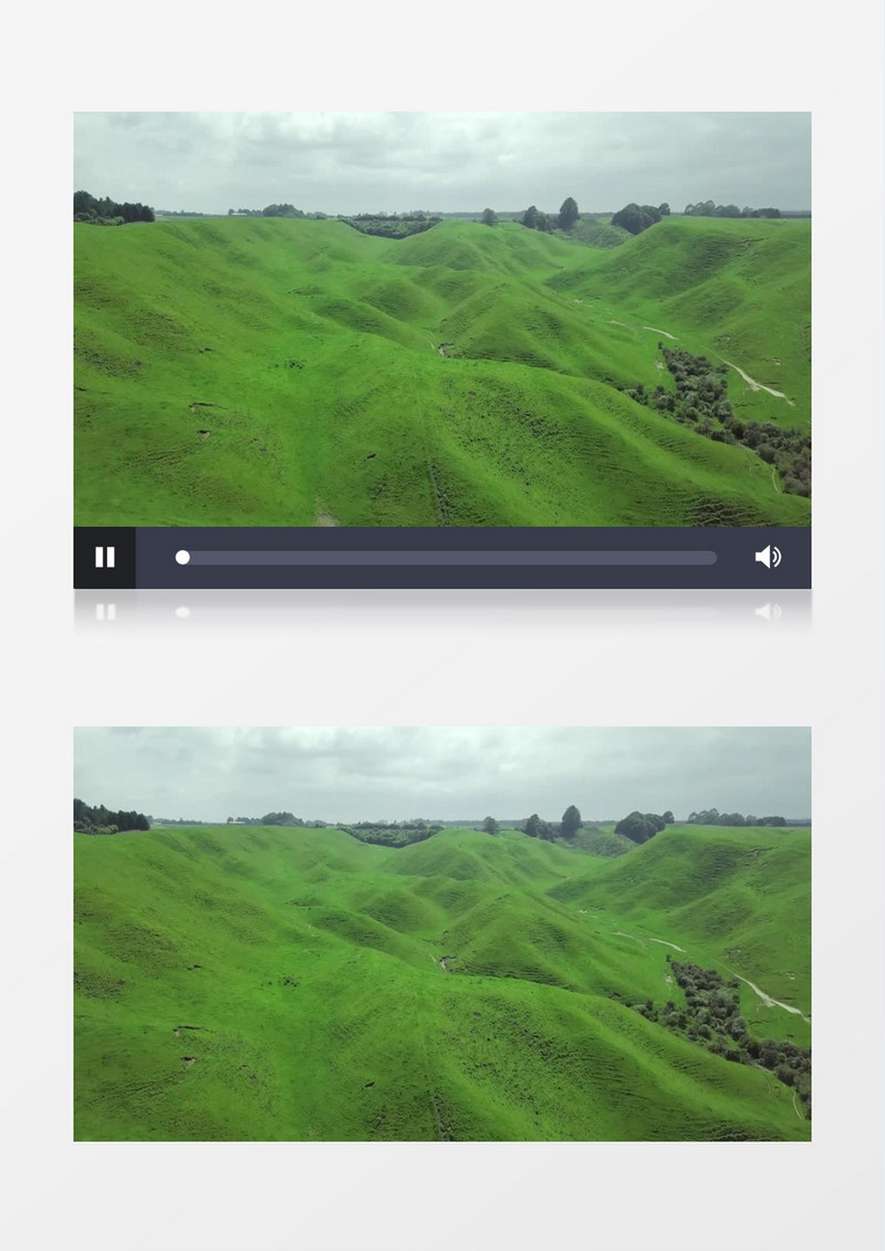 航拍绿色连绵不绝的山川实拍视频素材