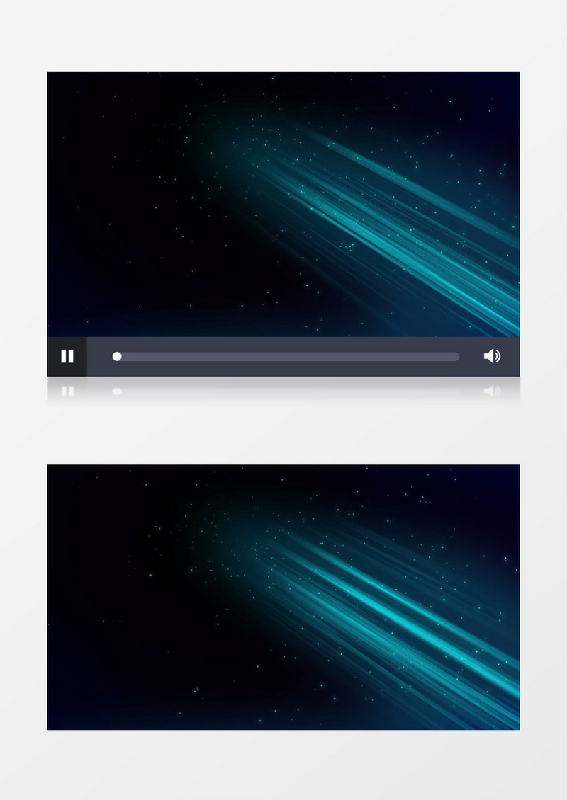 不断漂浮移动的蓝色粒子和射线背景视频素材