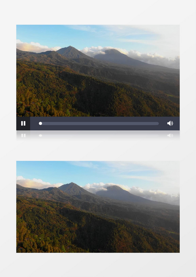 高清航拍巍峨的大山景色实拍视频素材