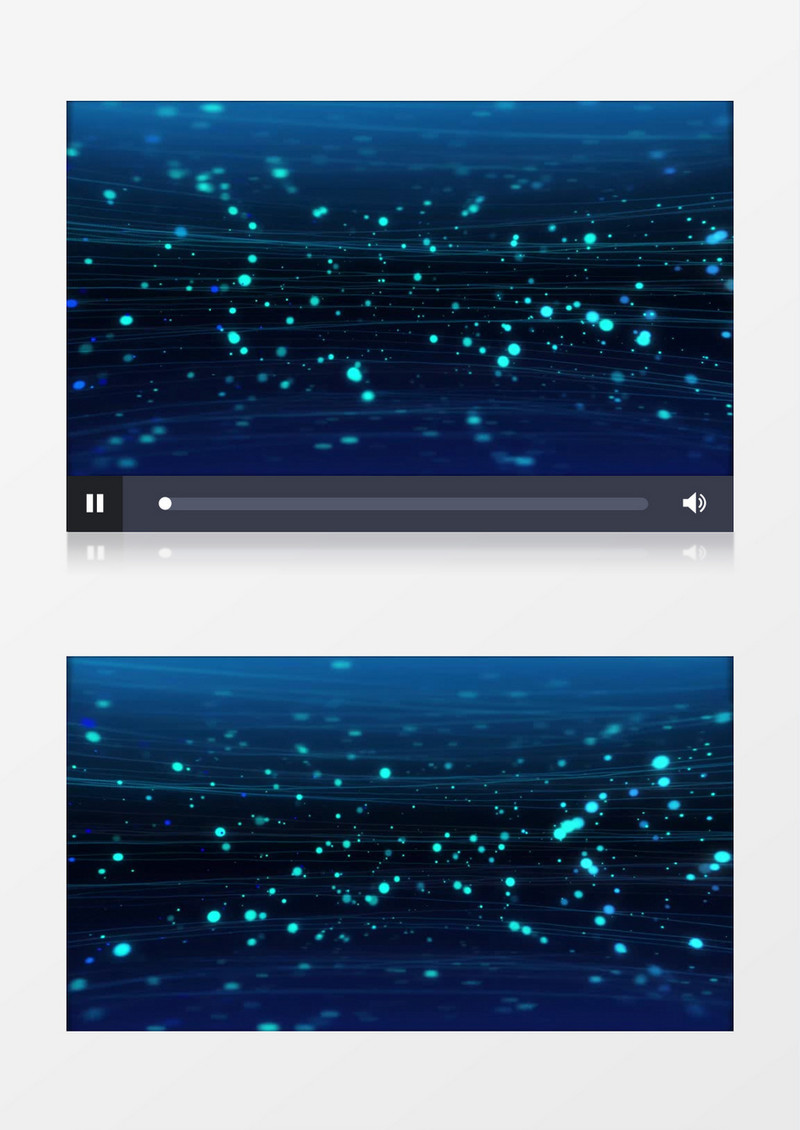  蓝色粒子跟随线条流动背景视频