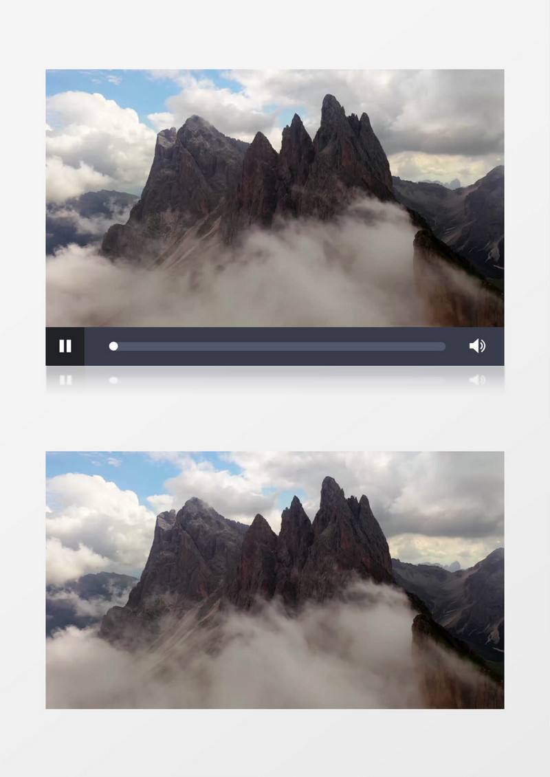 全景拍摄山间云雾缭绕实拍视频