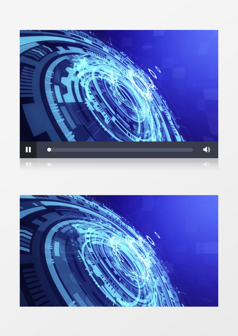 蓝色科技风环形运动企业产品展示背景视频