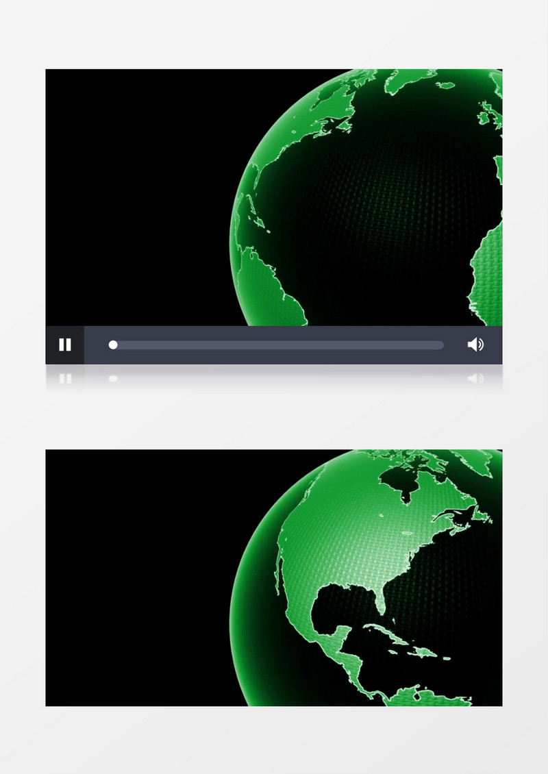 科技风绿色地球旋转背景视频