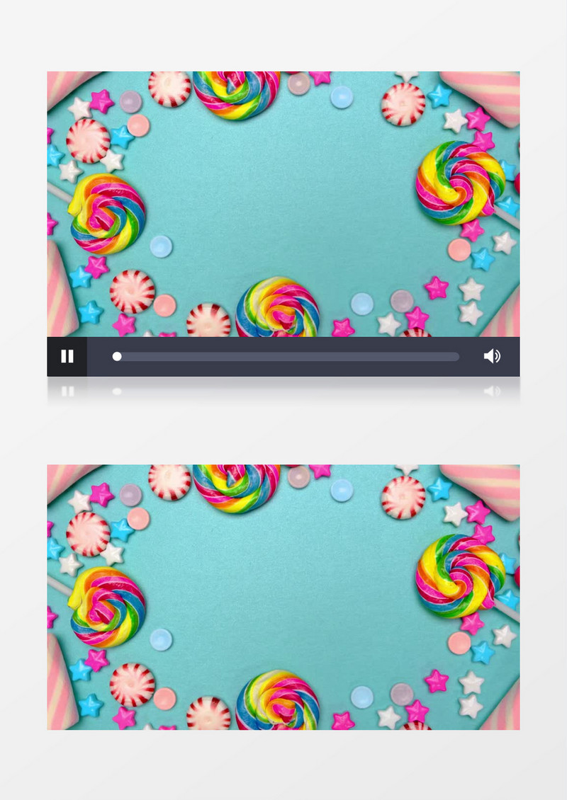 可爱童趣棒棒糖糖霜糖果定格动画背景视频