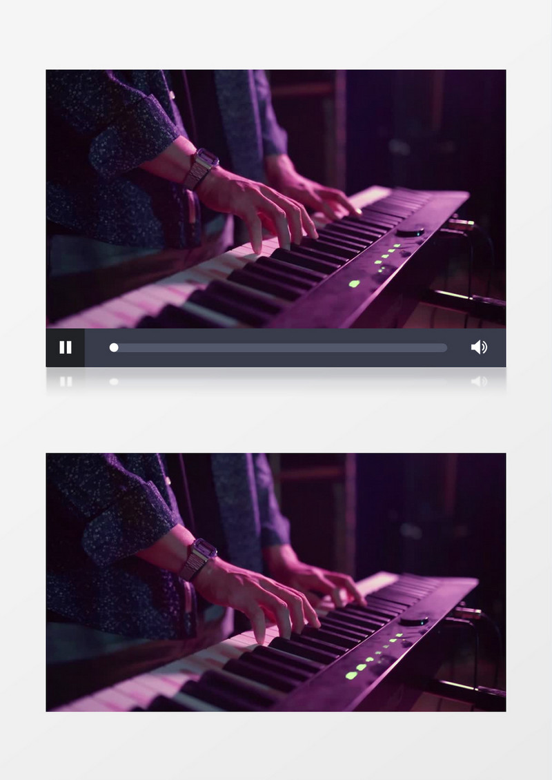 键盘手在演奏实拍视频素材