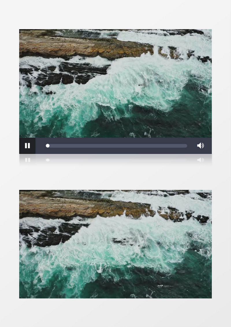 高清实拍汹涌的海浪不断喷涌到海岸实拍视频素材